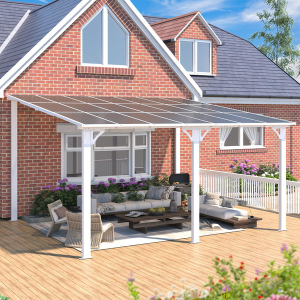 Outdoor Lean-to Hard Top Pergola product image