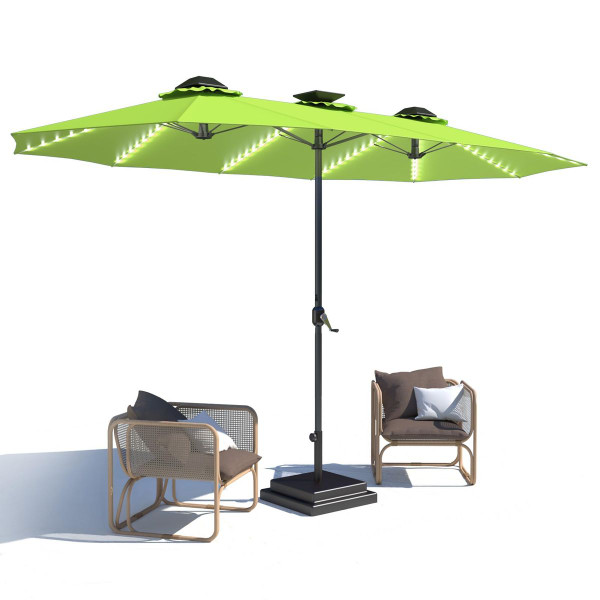 15FT Patio Umbrella with Solar Lights product image