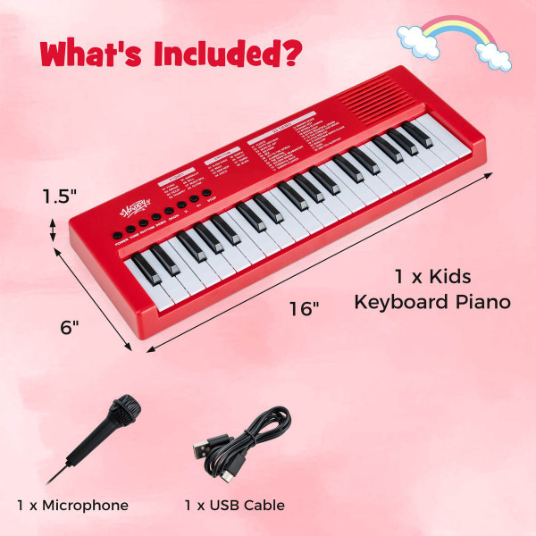 Kids Piano Keyboard with 8 Rhythms, 8 Tones, 22 Demos product image