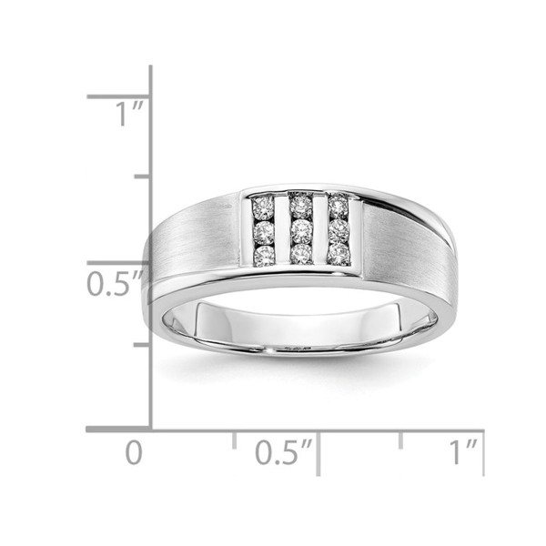 Mens 10K White Gold Ring with 1/5 Carat (ctw) Diamonds product image