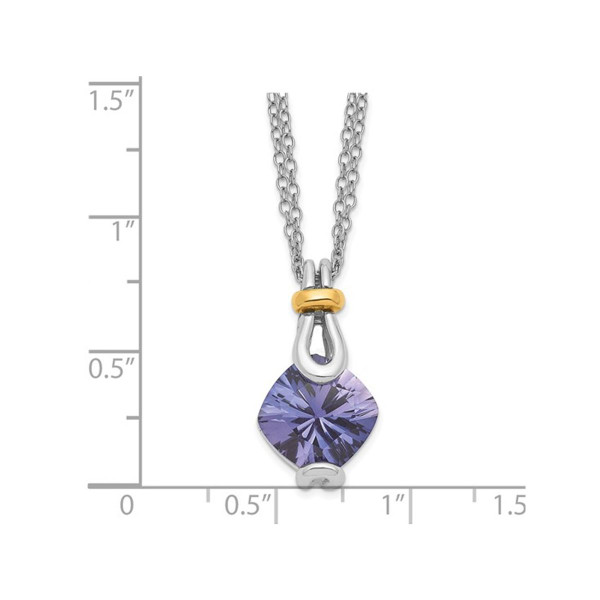 7.18 Carat (ctw) Lab-Created Garnet Pendant Necklace product image