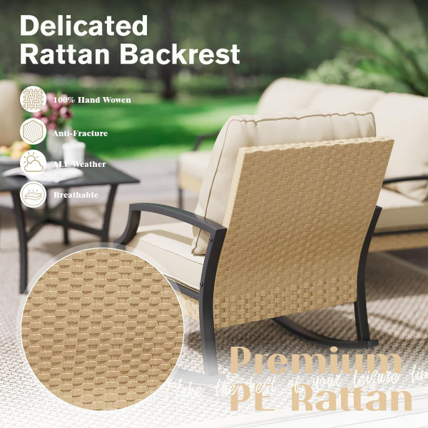 Outdoor Patio Furniture Set with Rocking Chair product image