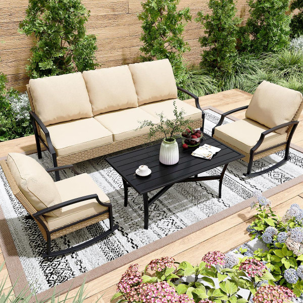 Outdoor Patio Furniture Set with Rocking Chair product image