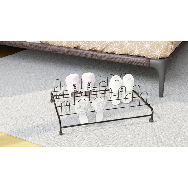 Rolling Under-Bed Shoe Rack Storage (2-Pack) product image