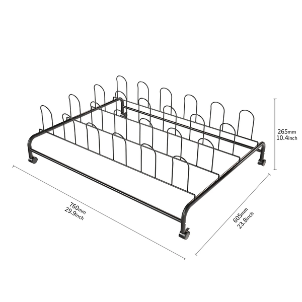 Rolling Under-Bed Shoe Rack Storage (2-Pack) product image