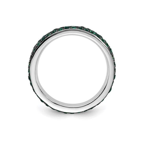 1.20 Carat (ctw) Lab-Created Emerald Eternity Band Ring product image
