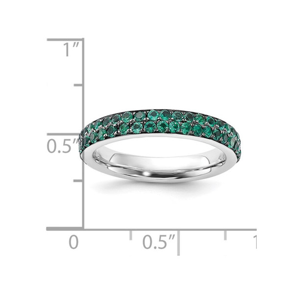1.20 Carat (ctw) Lab-Created Emerald Eternity Band Ring product image