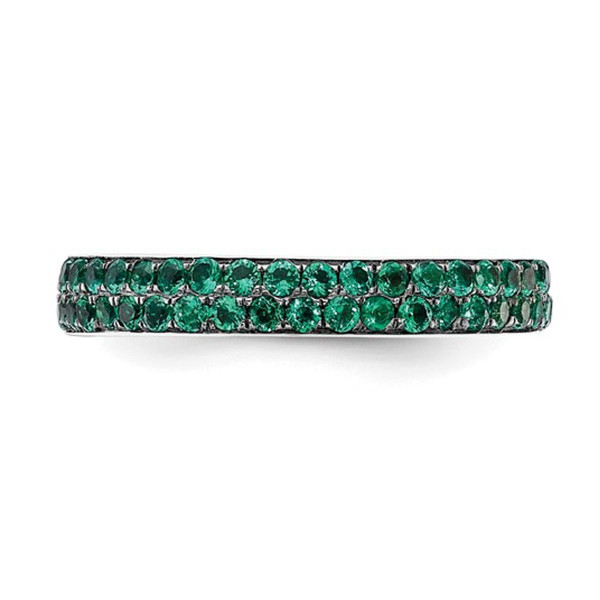 1.20 Carat (ctw) Lab-Created Emerald Eternity Band Ring product image