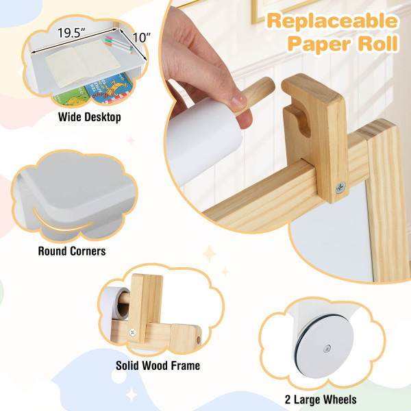 4-in-1 Kids' Art Easel with Stool product image