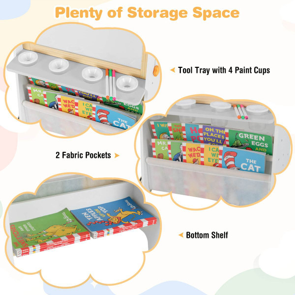 4-in-1 Kids' Art Easel with Stool product image