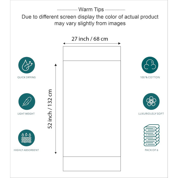 Simple Elegance Plush Bath Towel (6-Pack) product image