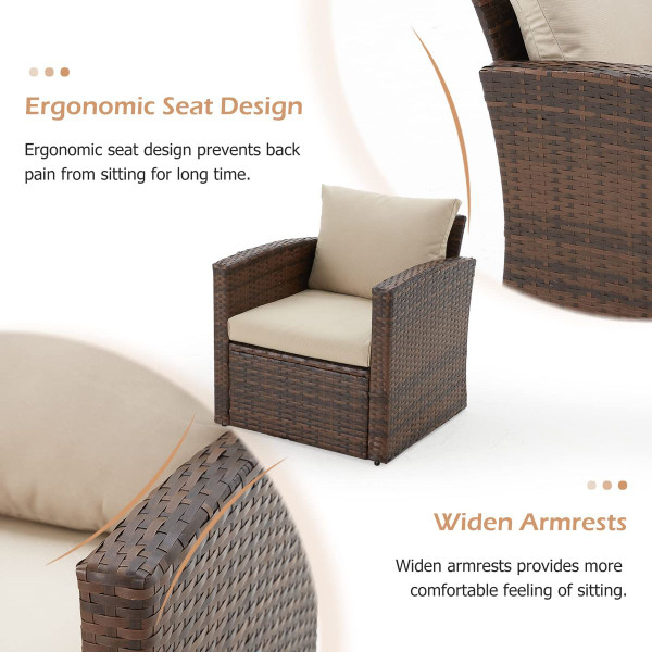 7-Piece Outdoor Patio Furniture Sets with Two Storage Boxes product image