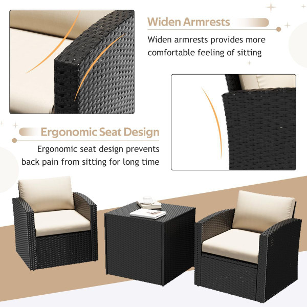7-Piece Outdoor Patio Furniture Sets with Two Storage Boxes product image