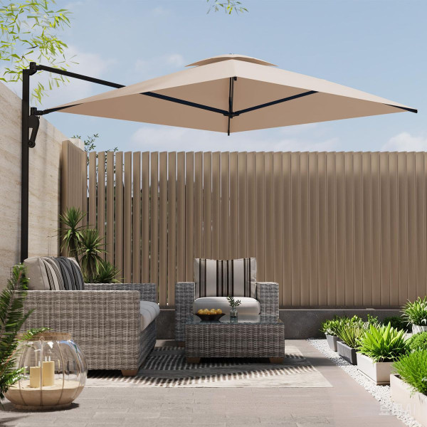 9FT Wall Mounted Outdoor Patio Umbrella product image