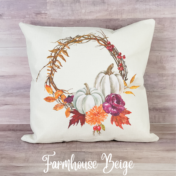 Pumpkin Wreath Pillow Cover product image
