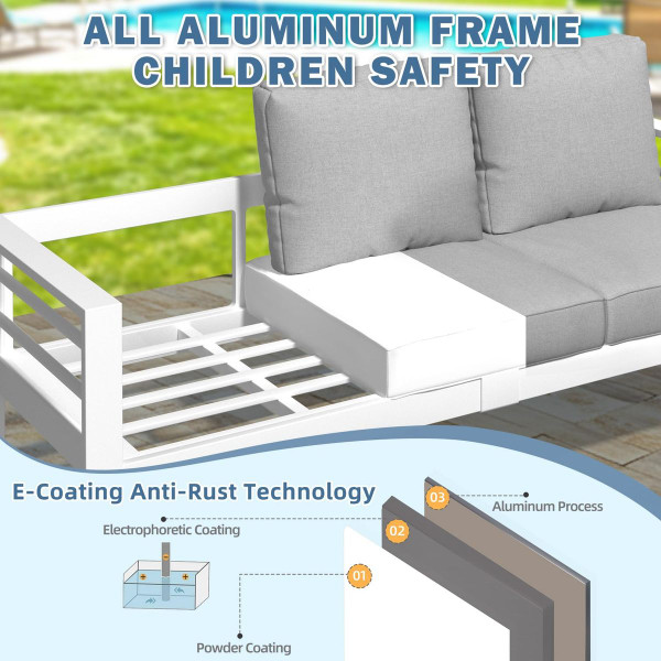 Modern Outdoor Patio Furniture Set with Coffee Table product image