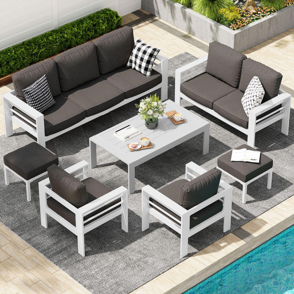 Modern Outdoor Patio Furniture Set with Coffee Table product image