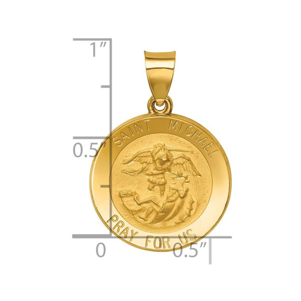 14K Yellow Gold Saint-Michael Medal Pendant (No Chain) product image