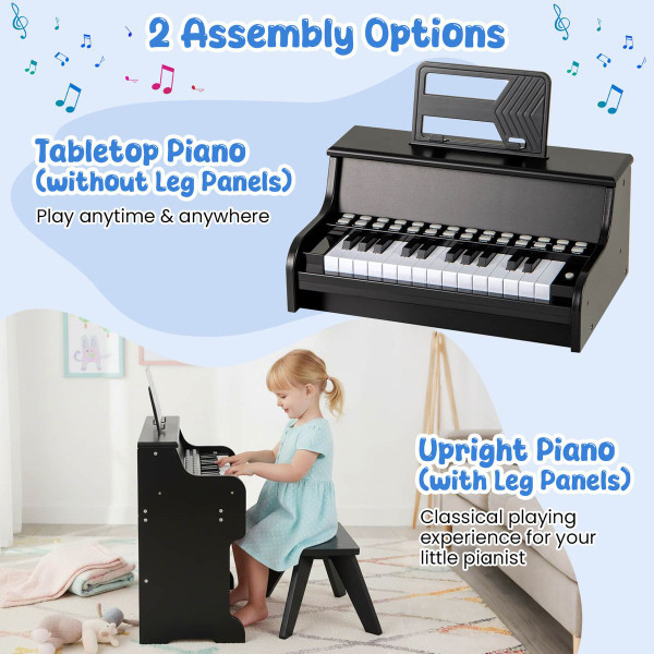 25-Keys Digital Piano with Music Stand and Stool product image