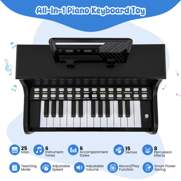 25-Keys Digital Piano with Music Stand and Stool product image