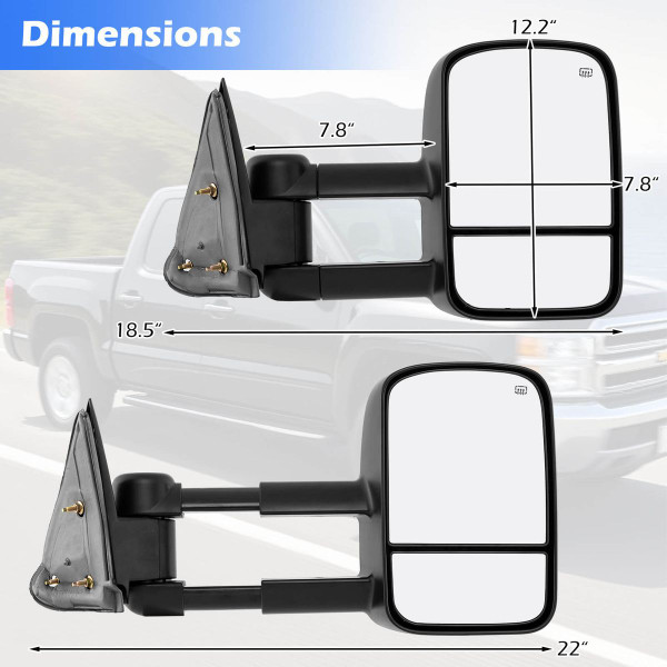 Power Heated Telescoping Side Mirrors (for Chevrolet and GMC) product image