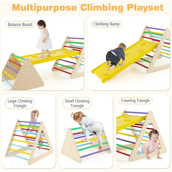 5-in-1 Wooden Toddler Climbing Play Set (3-Pieces) product image