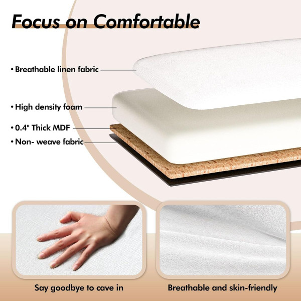 Upholstered Storage Ottoman Bench product image