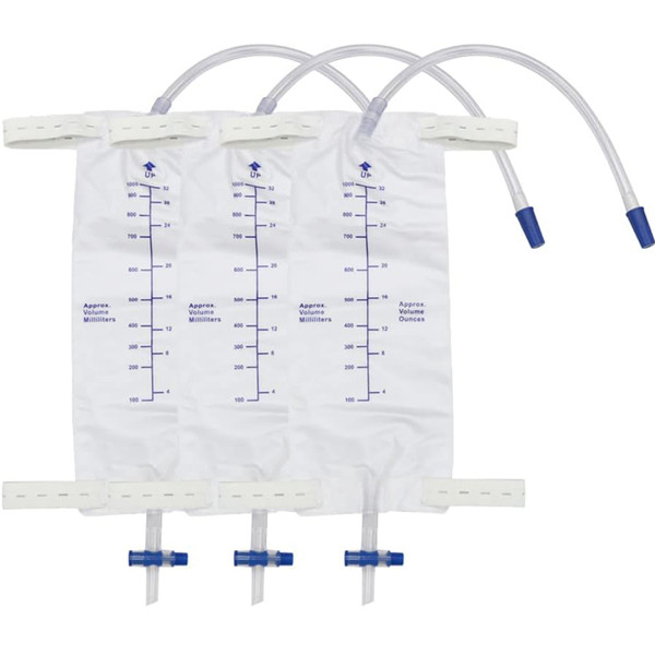 3-Pack 1000ml Urinary Drainage Bag product image