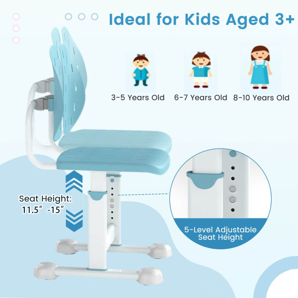 Kids Desk Chair with Adjustable Height and Dual Backrest product image
