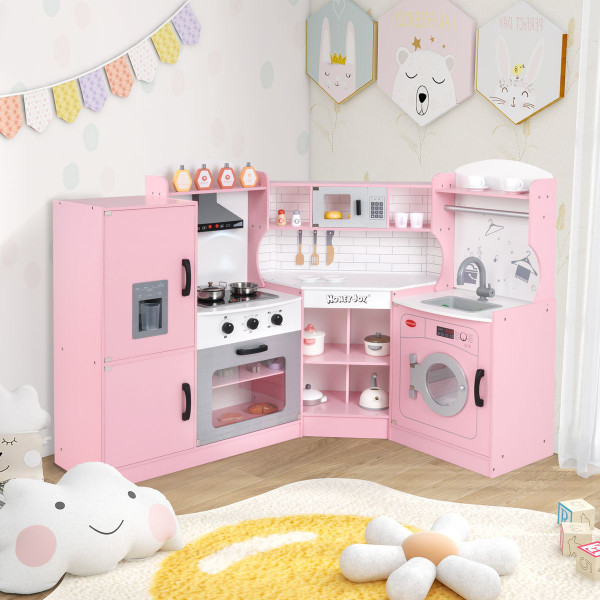 Wooden Corner Kitchen Playset with Storage Space product image