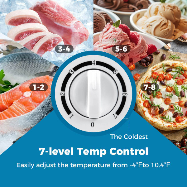 5 Cu.Ft Compact Chest Freezer with Adjustable Temperature  product image