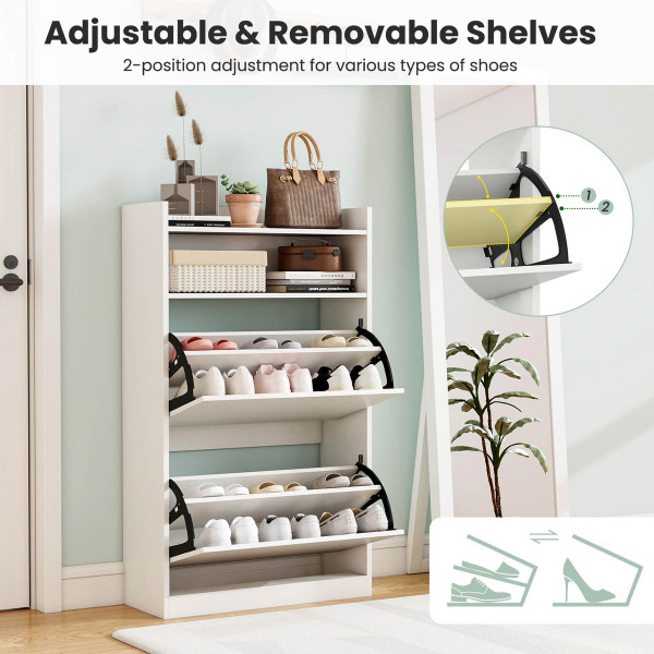 Shoe Storage Cabinet  with 2 Flip Drawers  product image