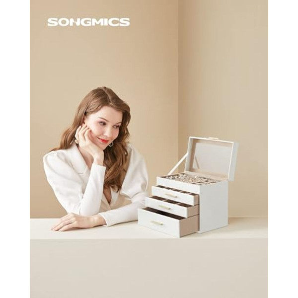 Songmics Jewelry Box with Glass Lid product image