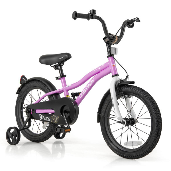 Kids Bike with Adjustable Handlebar and Removable Training Wheels product image