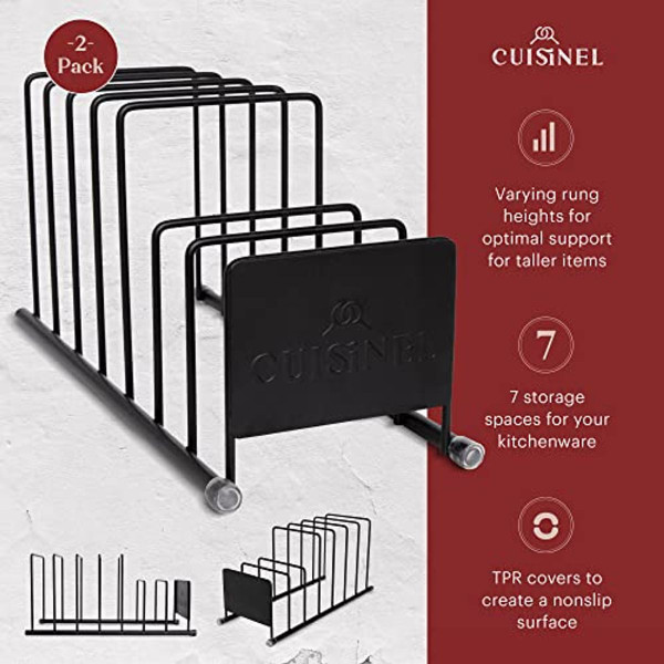 Cuisinel Lid and Dish Organizer Rack (2-Pack) product image