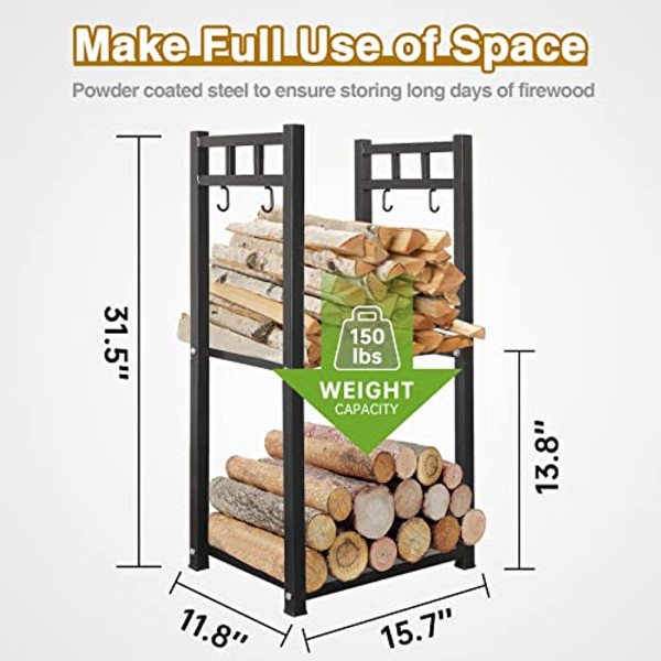 2-Tier Fireplace Log Rack Holder  product image
