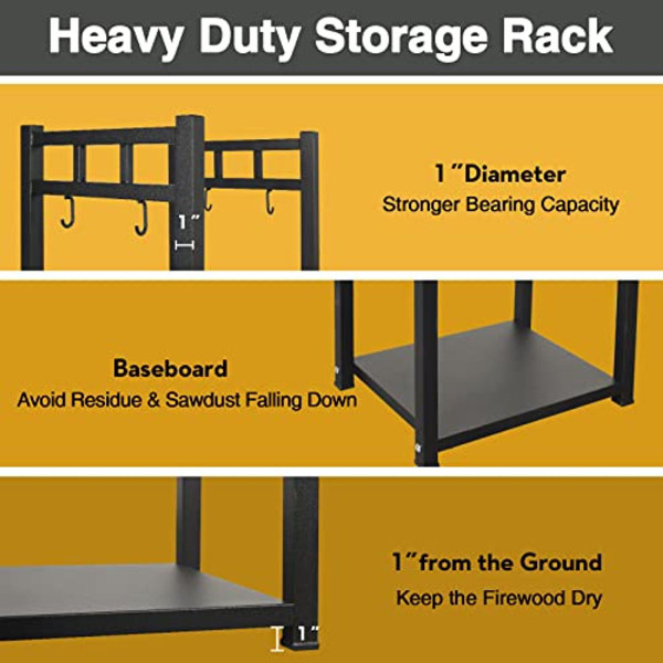 2-Tier Fireplace Log Rack Holder  product image