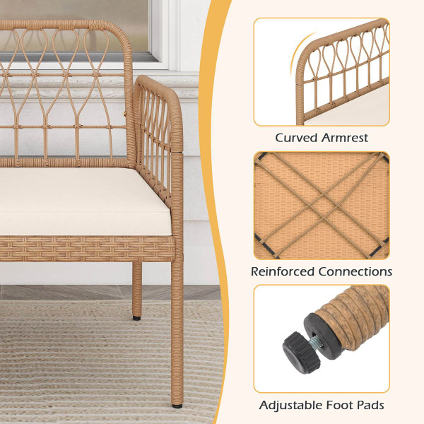 Outdoor Loveseat with Built-In Coffee Table  product image