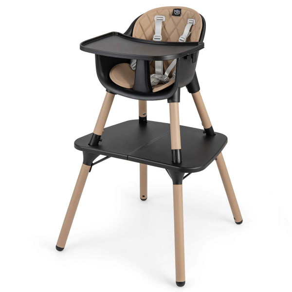 4-in-1 Baby High Chair Set with Adjustable Tray and 5-Point Harness product image
