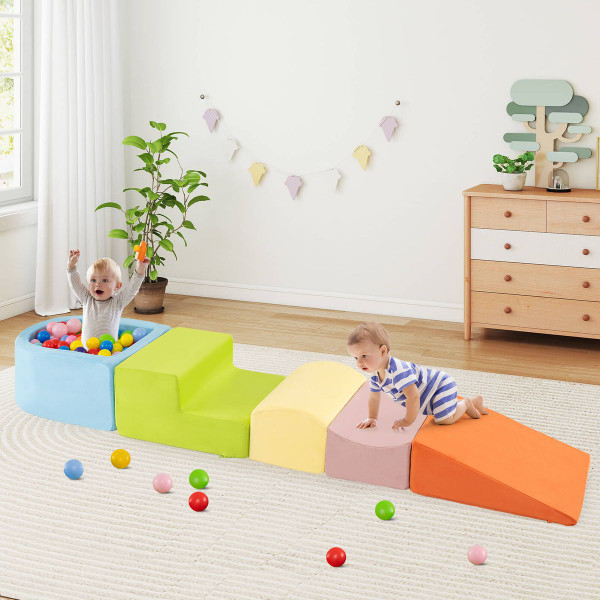 Kids' Climb and Crawl Play Set with Ball Pit (5-Pieces) product image