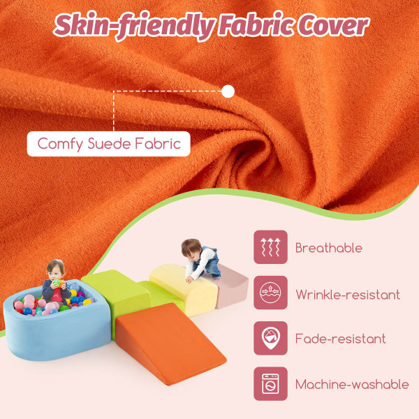 Kids' Climb and Crawl Play Set with Ball Pit (5-Pieces) product image