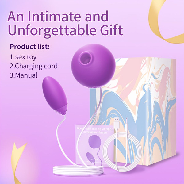 2-in-1 Dual Pleasure Sucking Vibrator Toy product image