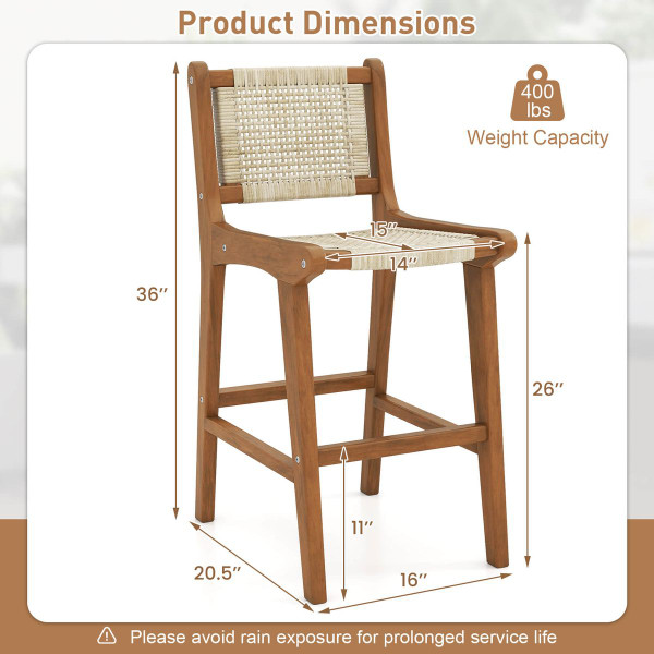 Outdoor Counter Height Bar Stool (1, 2, or 4-Pack) product image