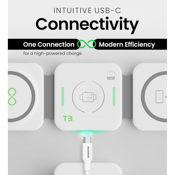 InfinaCore 3-in-1 Foldable MagSafe Wireless Charger product image
