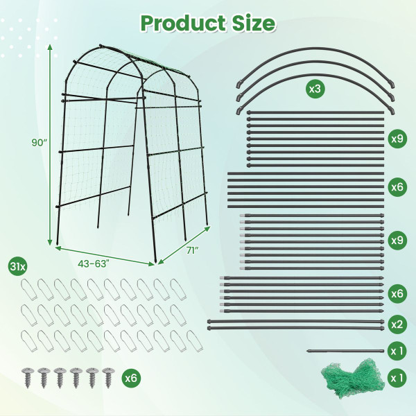 7.5FT Outdoor Garden Arch Trellis   product image