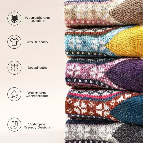 Women's Thick Soft Warm Cozy Crew Socks (5-Pack) product image