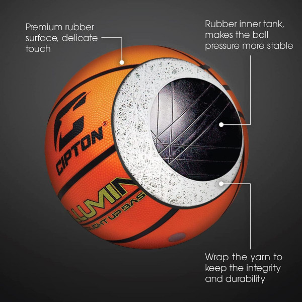 CIPTON LED Rubber Basketball (3 Sizes) product image