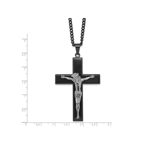 Stainless Steel Crucifix Cross Necklace with Chain (24-Inch) product image