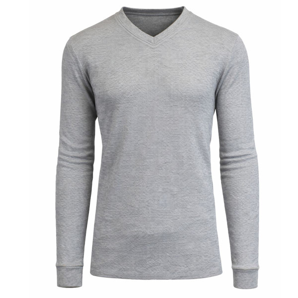 Men’s Long Sleeve Waffle Knit V-Neck Thermal Shirt product image
