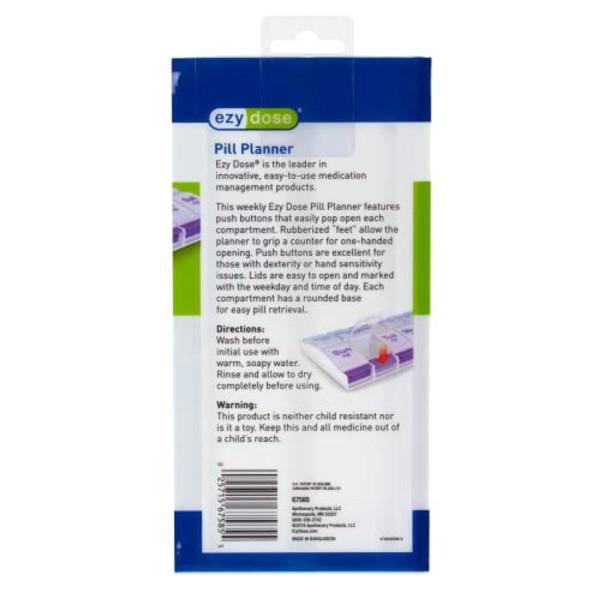 Ezy Dose Push Button 7-Day Pill Case AM/PM product image